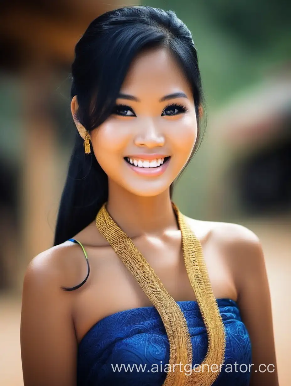Adorable-Khmer-Woman-in-Traditional-Attire