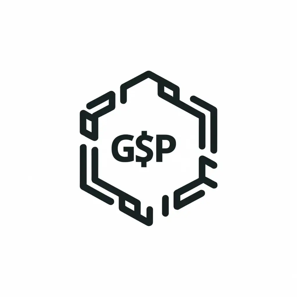 a logo design,with the text "Gaia Service Provider", main symbol:G$P and octagon,Minimalistic,clear background