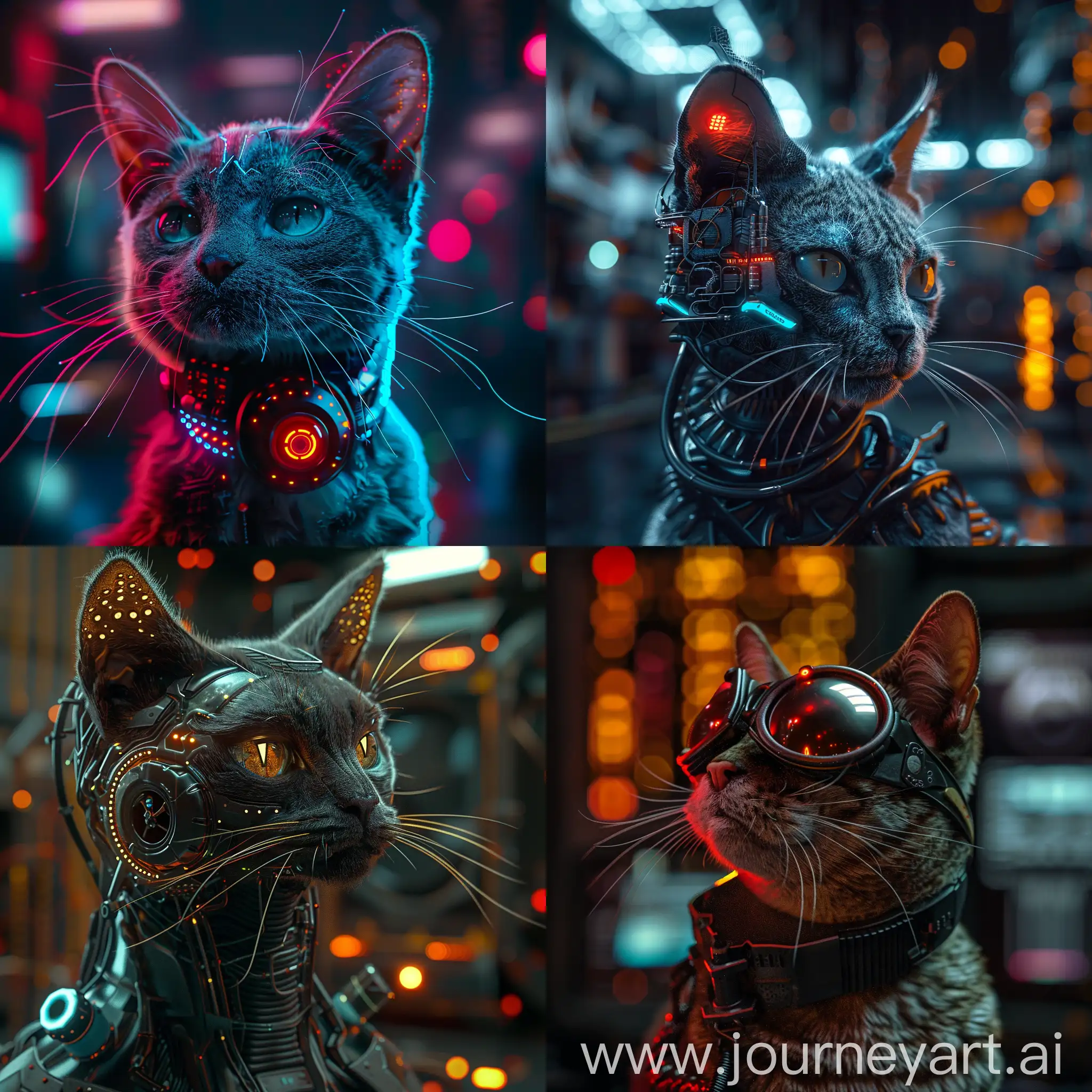 cat cyberpunk phot-realistic
