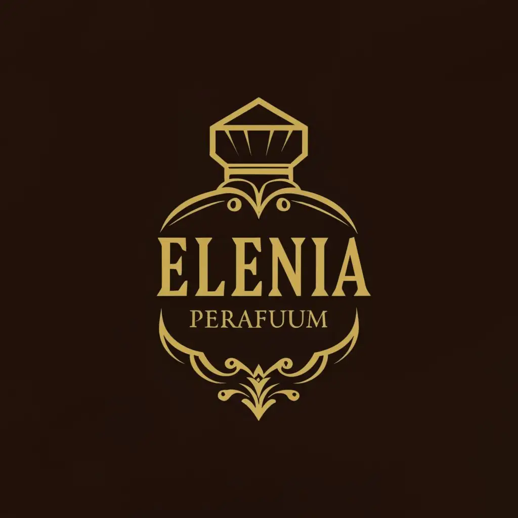 logo, Fragrance, with the text "ELENIA PERFUM", typography
