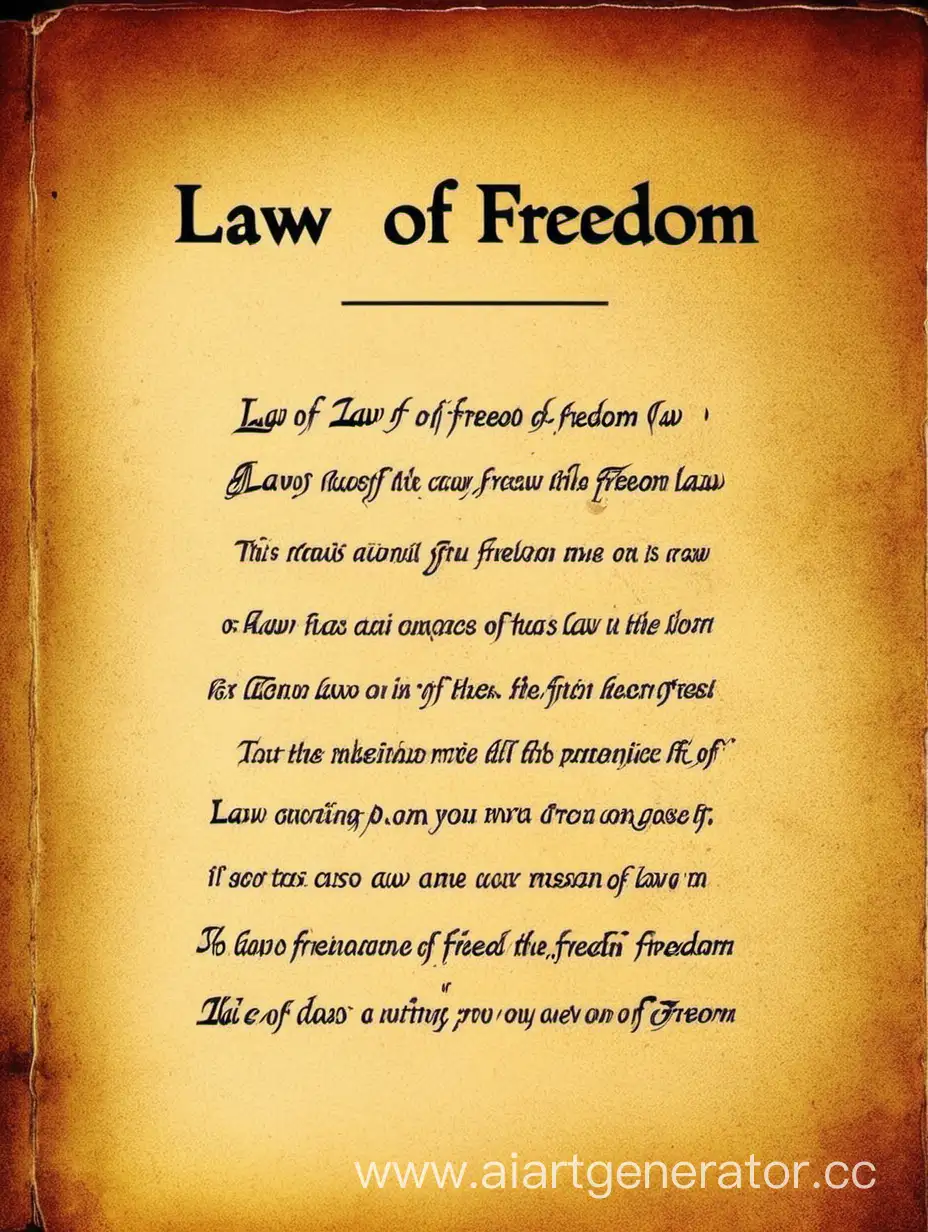 закон свободы