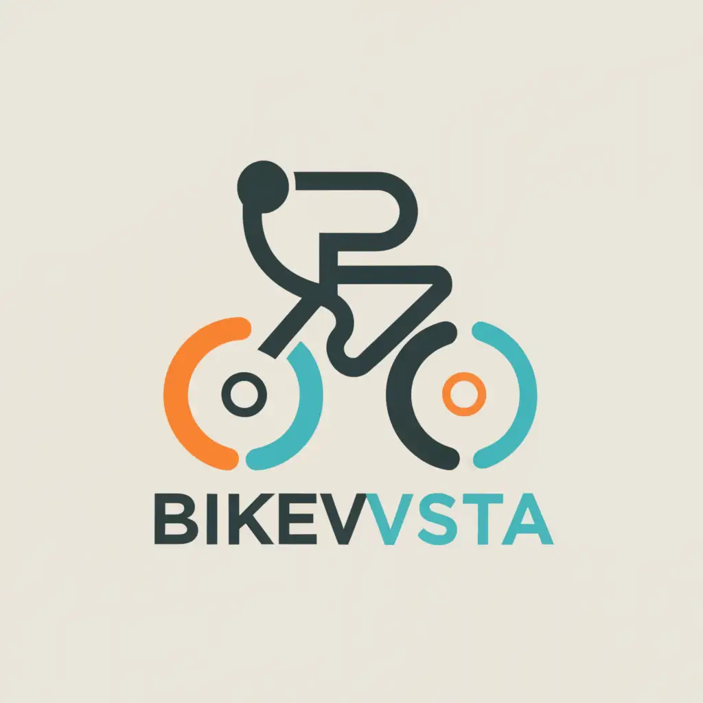 a logo design,with the text "BikeVista", main symbol:bike,Moderate,clear background