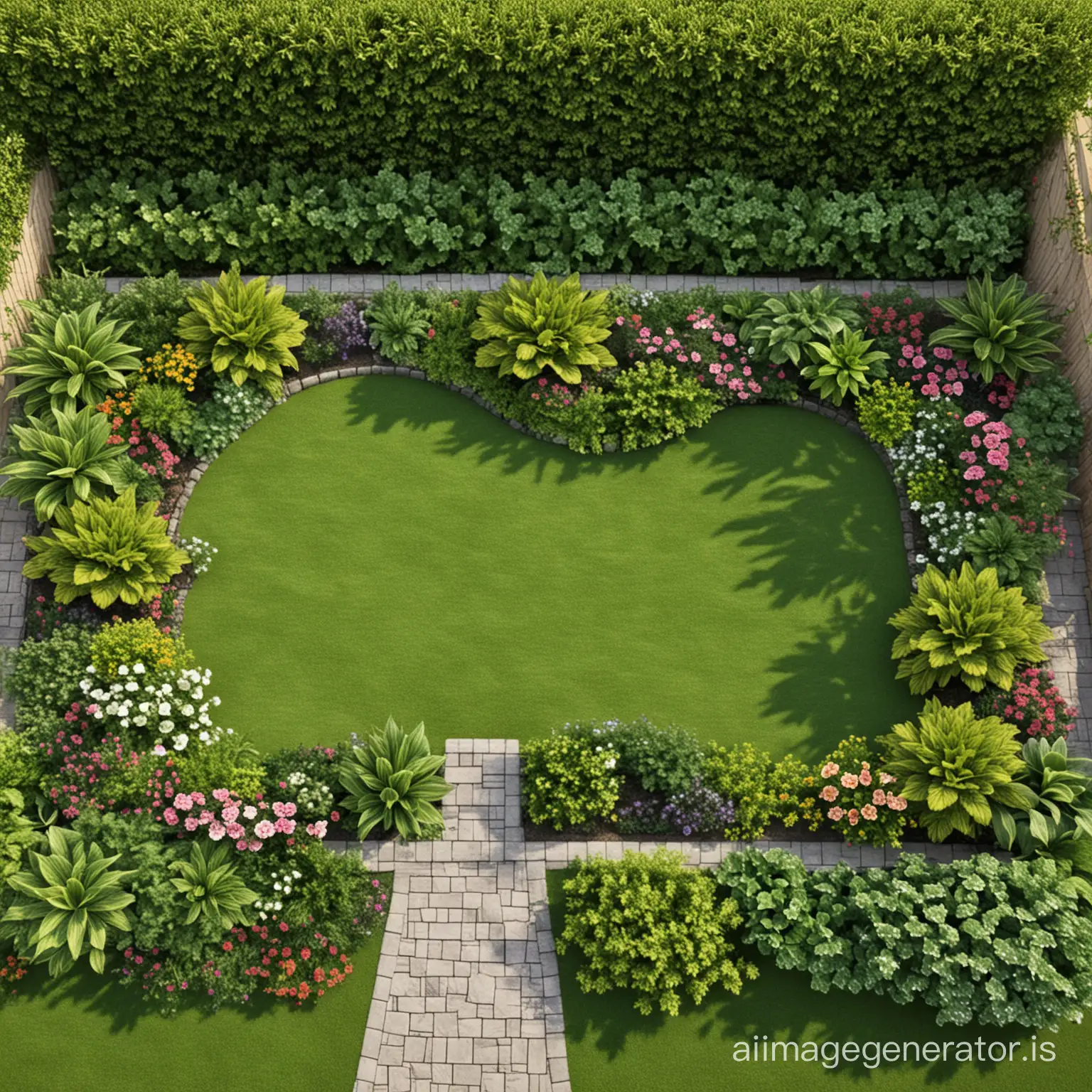 Realistic-Garden-Design-with-Vibrant-Flora-and-Tranquil-Setting