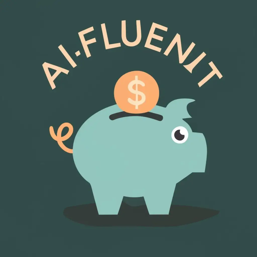 logo, piggy bank, with the text "Ai.ffluent", typography, be used in Technology industry
make the words green and the background baige