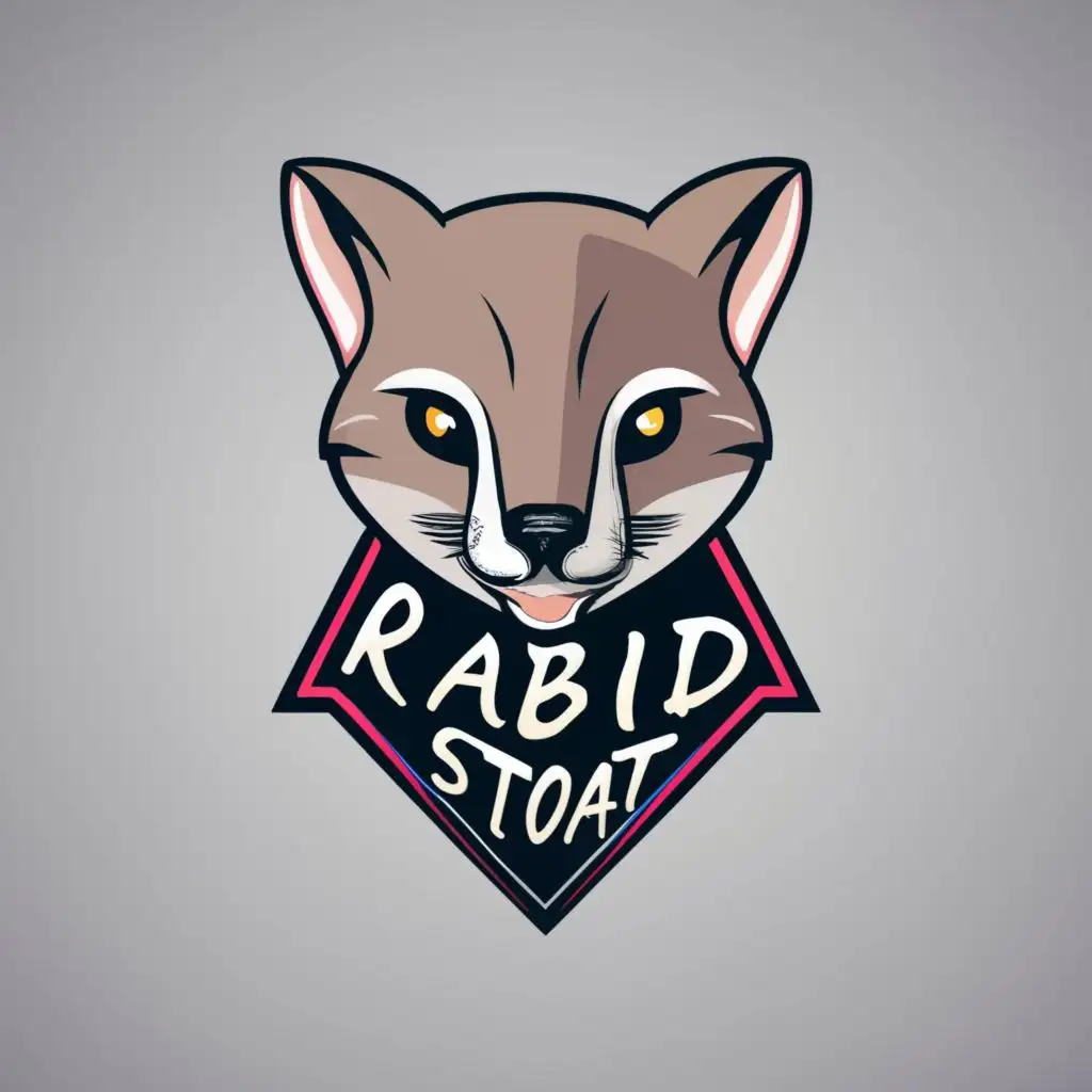 logo, Stoat's heada and Diamond sigil, with the text "RabidStoat", typography, be used in Technology industry