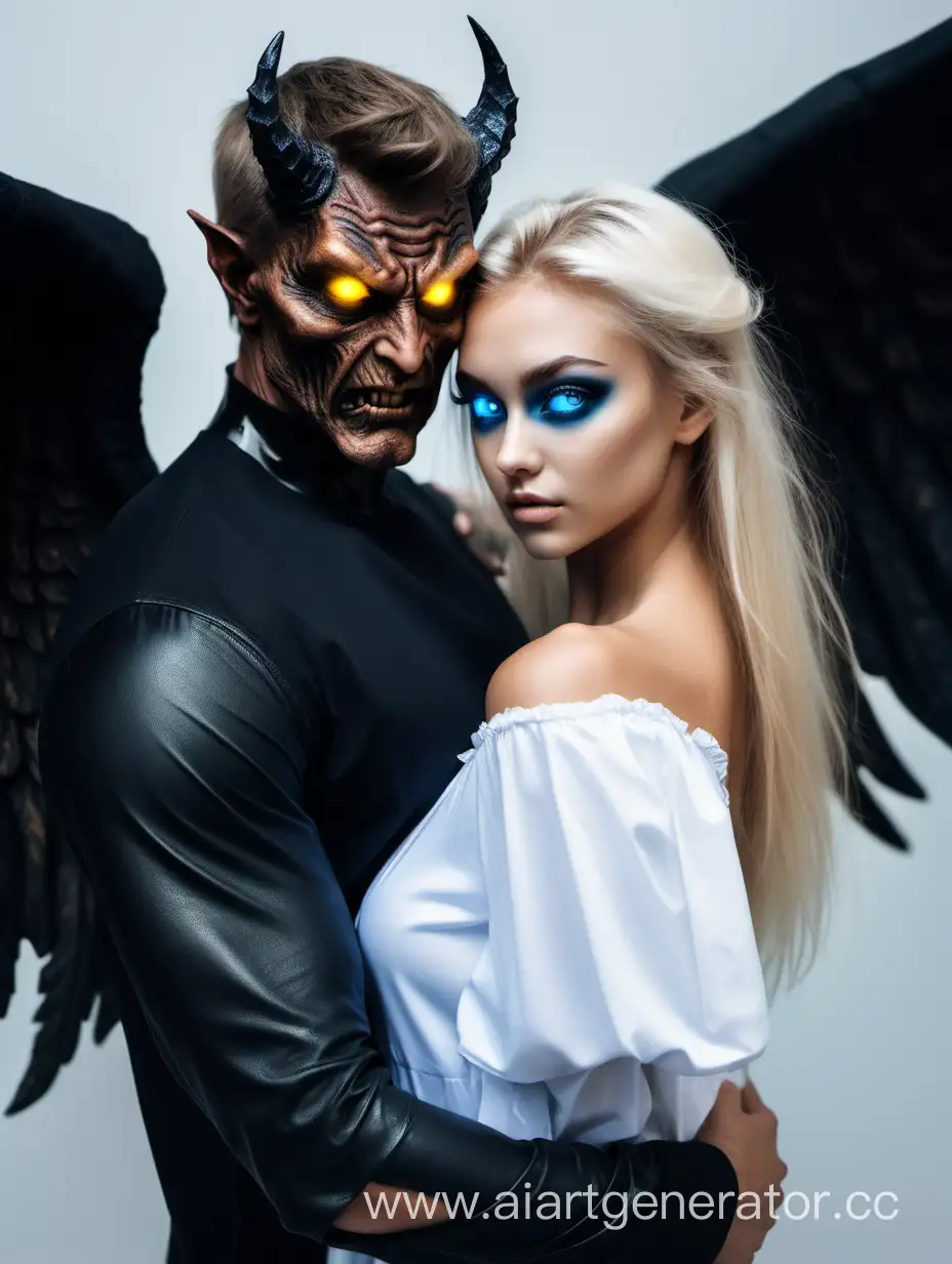 Contrast-Between-Demon-Man-in-Black-and-Girl-Angel-in-White