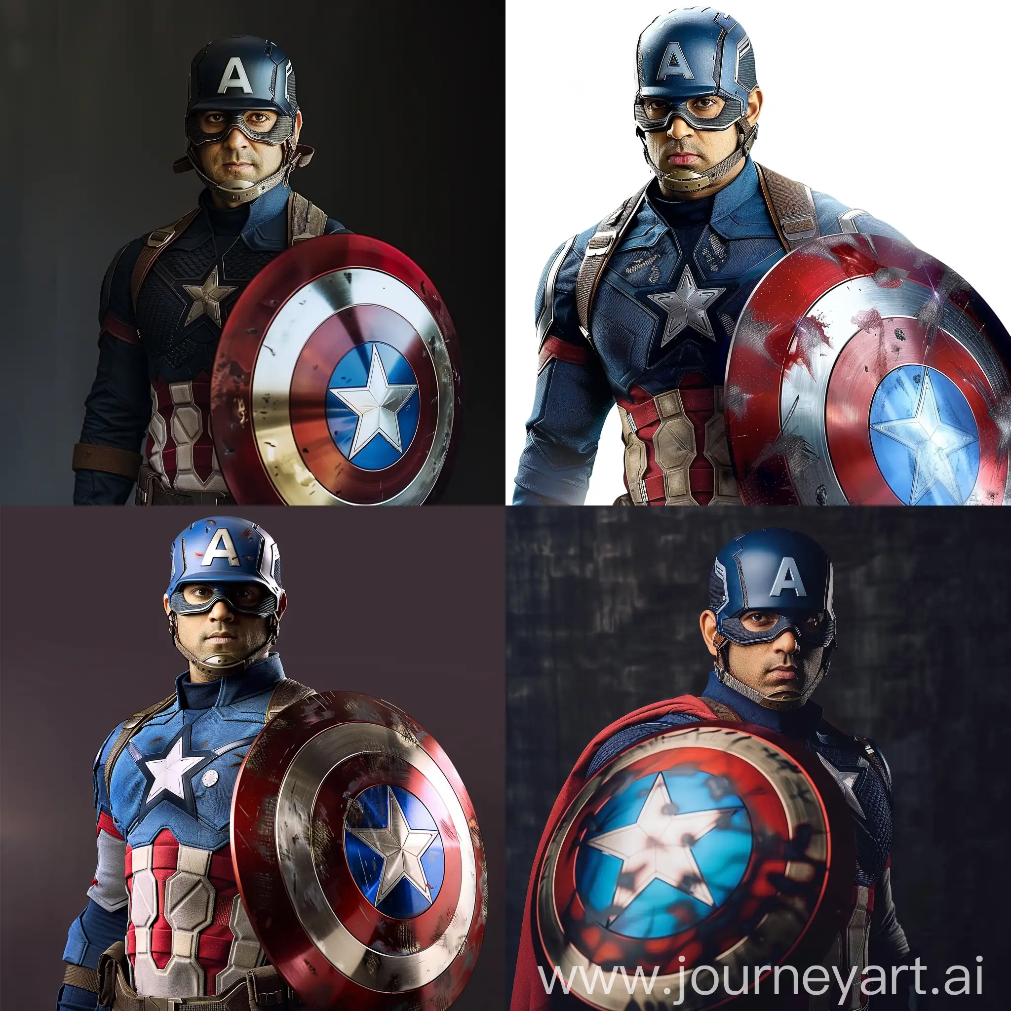 dhoni as captAIN AMERICA