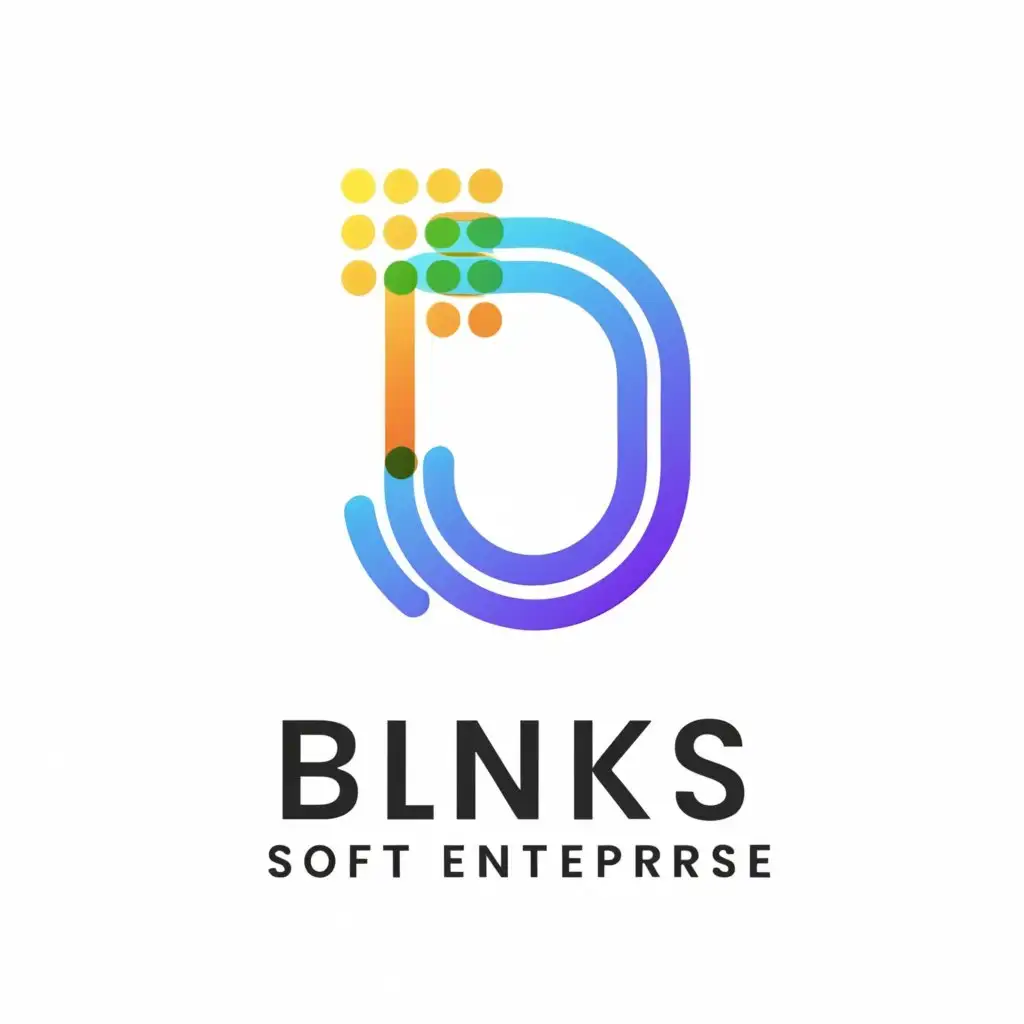 a logo design,with the text "Blinks Soft Enterprise", main symbol:commercial ,complex,be used in Internet industry,clear background