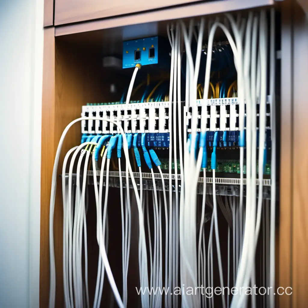 Интернет высокоскоростная технология GPON в квартире в доме провода оптоволокно