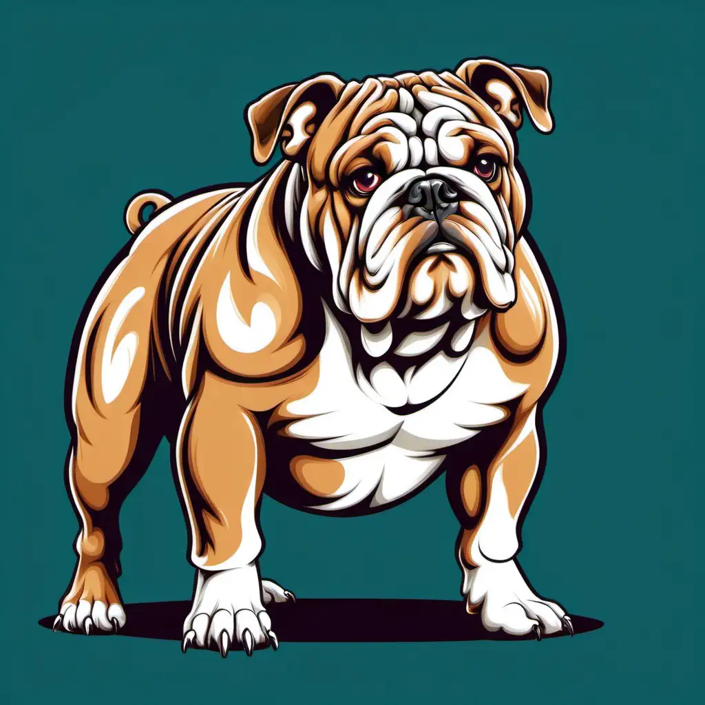 Bulldog full dog body vector