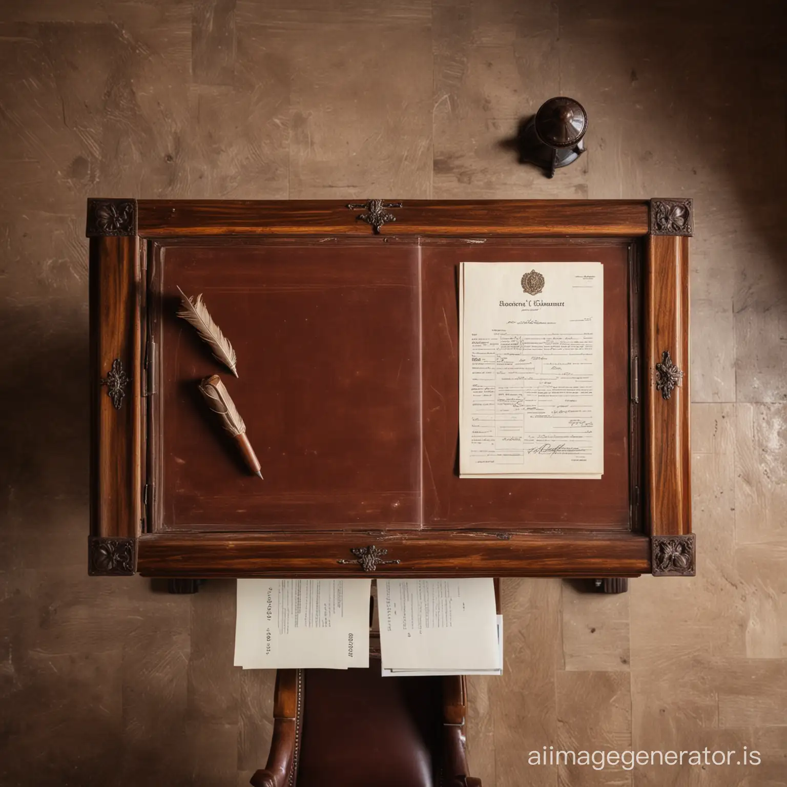 Empty-Notary-Chamber-with-Quill-on-Table