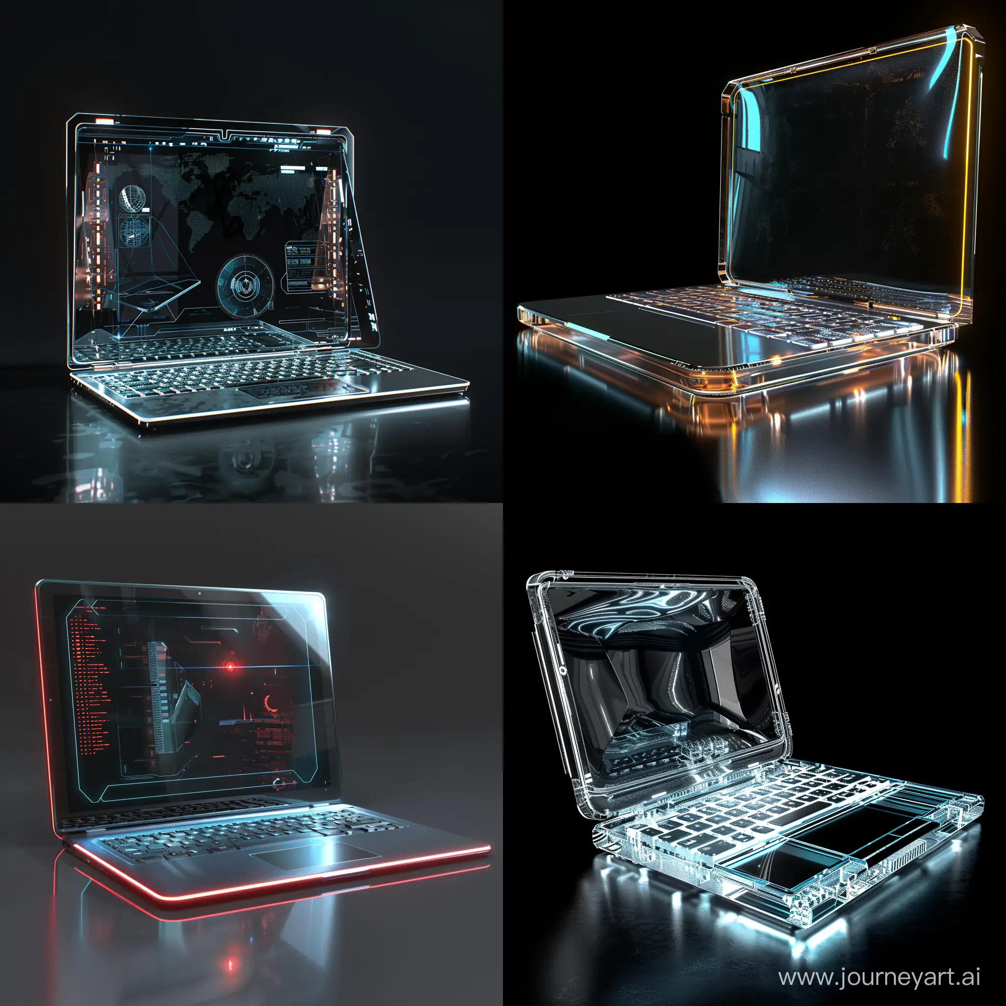 Futuristic-Transparent-Steel-Laptop-in-HighTech-World