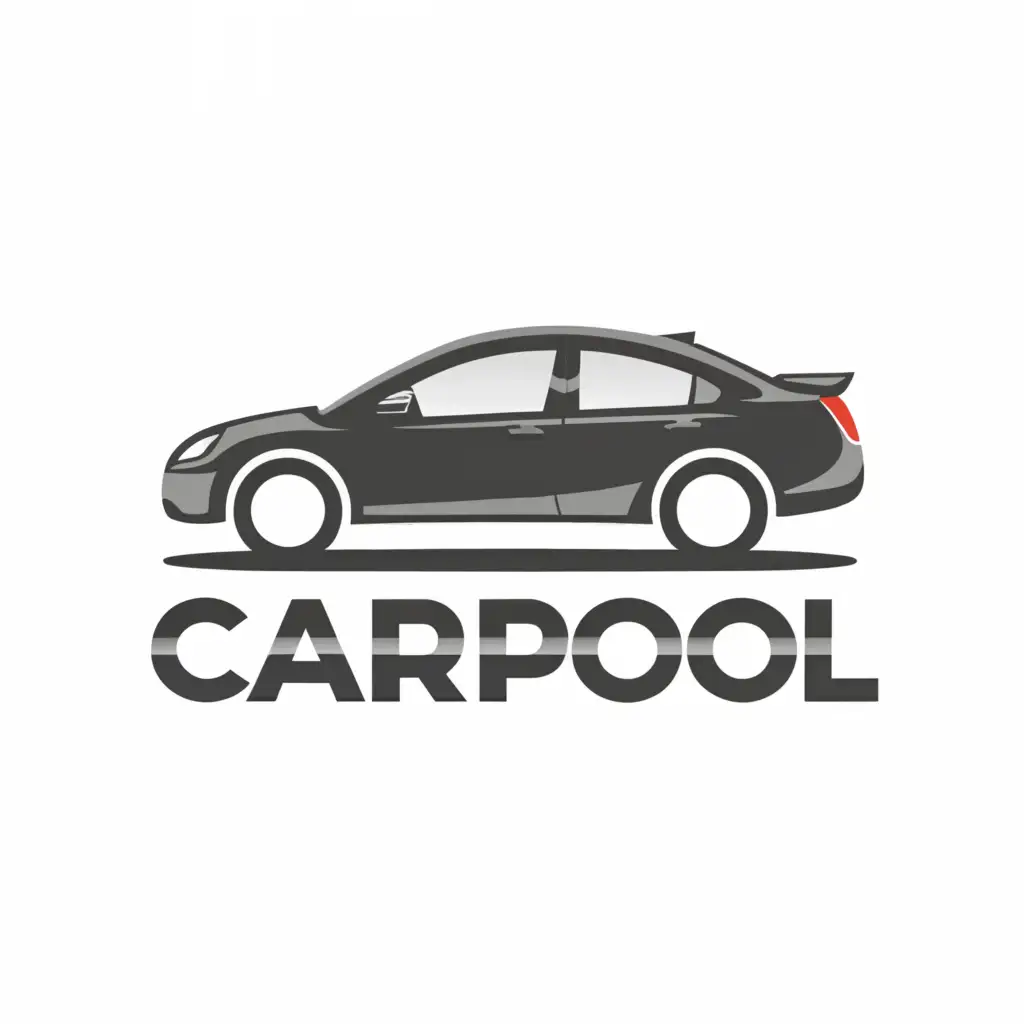 a logo design,with the text "carpool", main symbol:car, wheel,Moderate,clear background