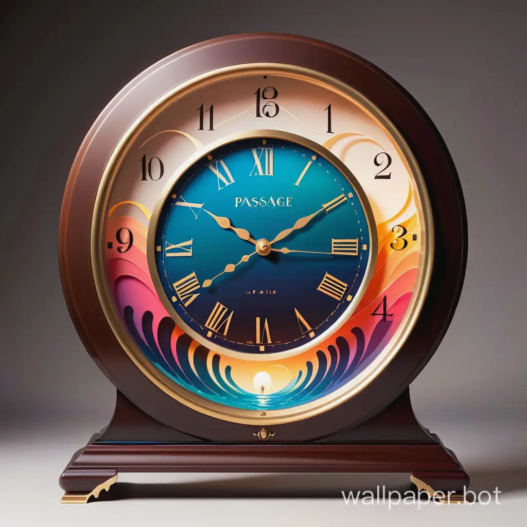 Elegant-Mantel-Clock-Illustrating-the-Passage-of-Time