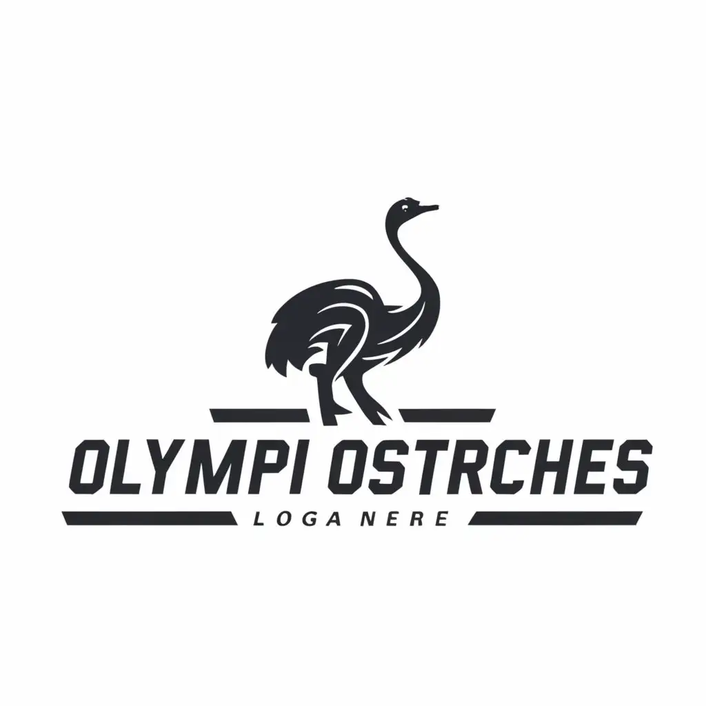 a logo design,with the text "Olympic Ostriches", main symbol:Ostrich,Moderate,clear background