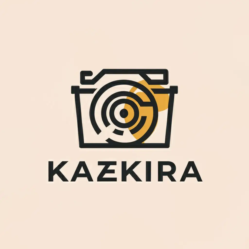 a logo design,with the text "KAZEKIRA", main symbol: CAMERA ,Moderate,clear background