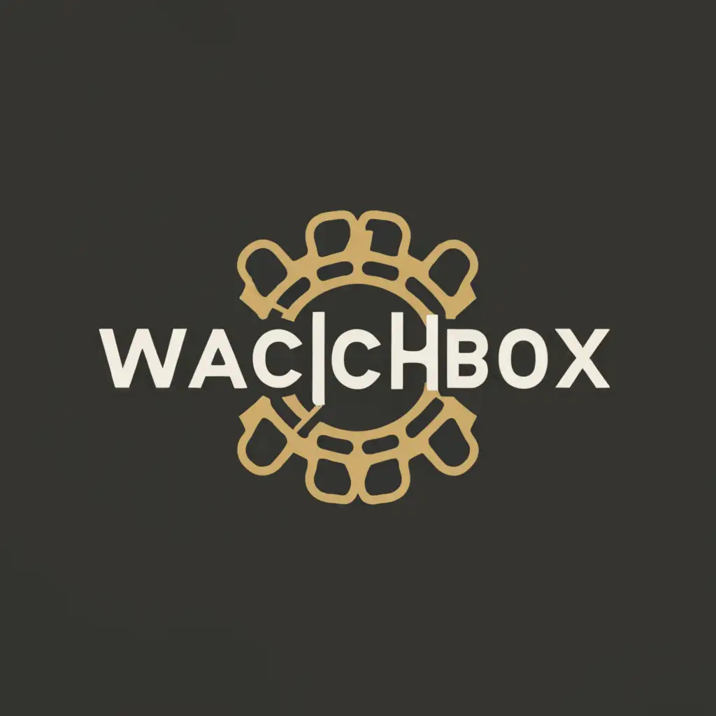 LOGO-Design-For-WatchBox-Modern-Reel-Symbol-on-Clear-Background