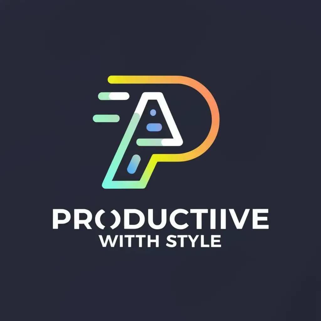 logo, AP, with the text "Productive With Style", typography, be used in Technology industry