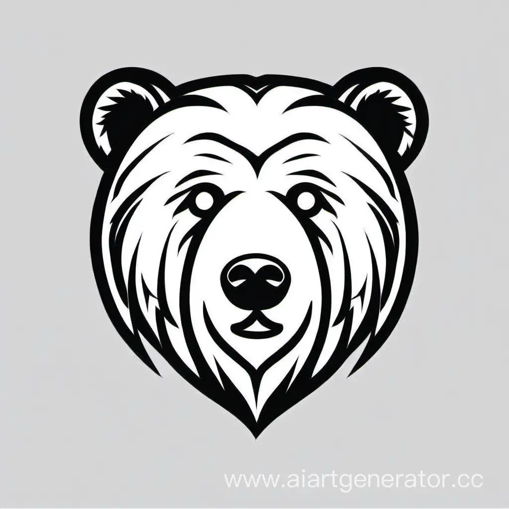 Bear-Head-Simple-Drawing-Clipart-Logo