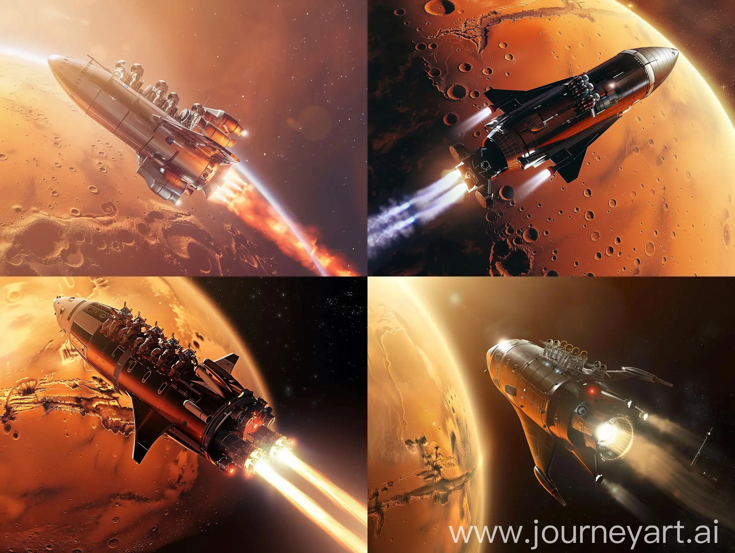 Astronauts-aboard-Spaceship-Heading-to-Mars