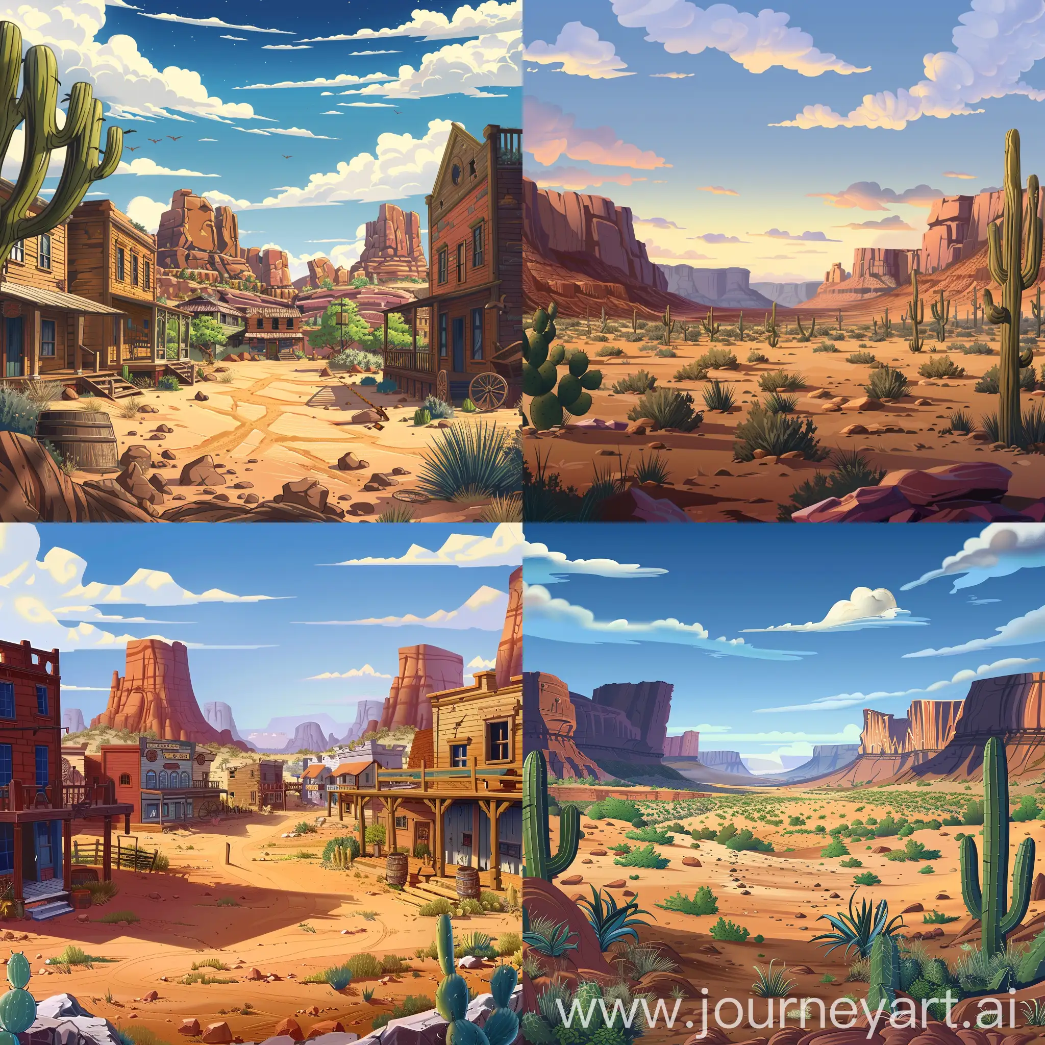 Disney-Animation-Wild-West-Scene-Illustration