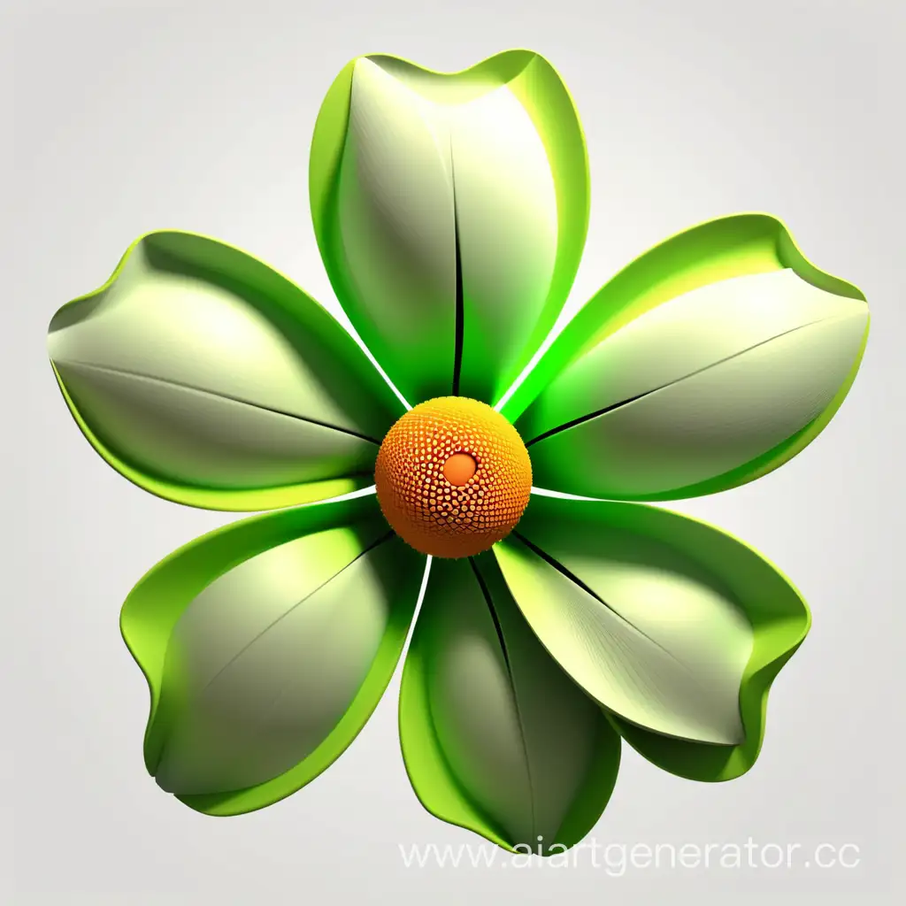 Vibrant-Green-Flower-with-Multiple-Petals-Bright-SVG-Image