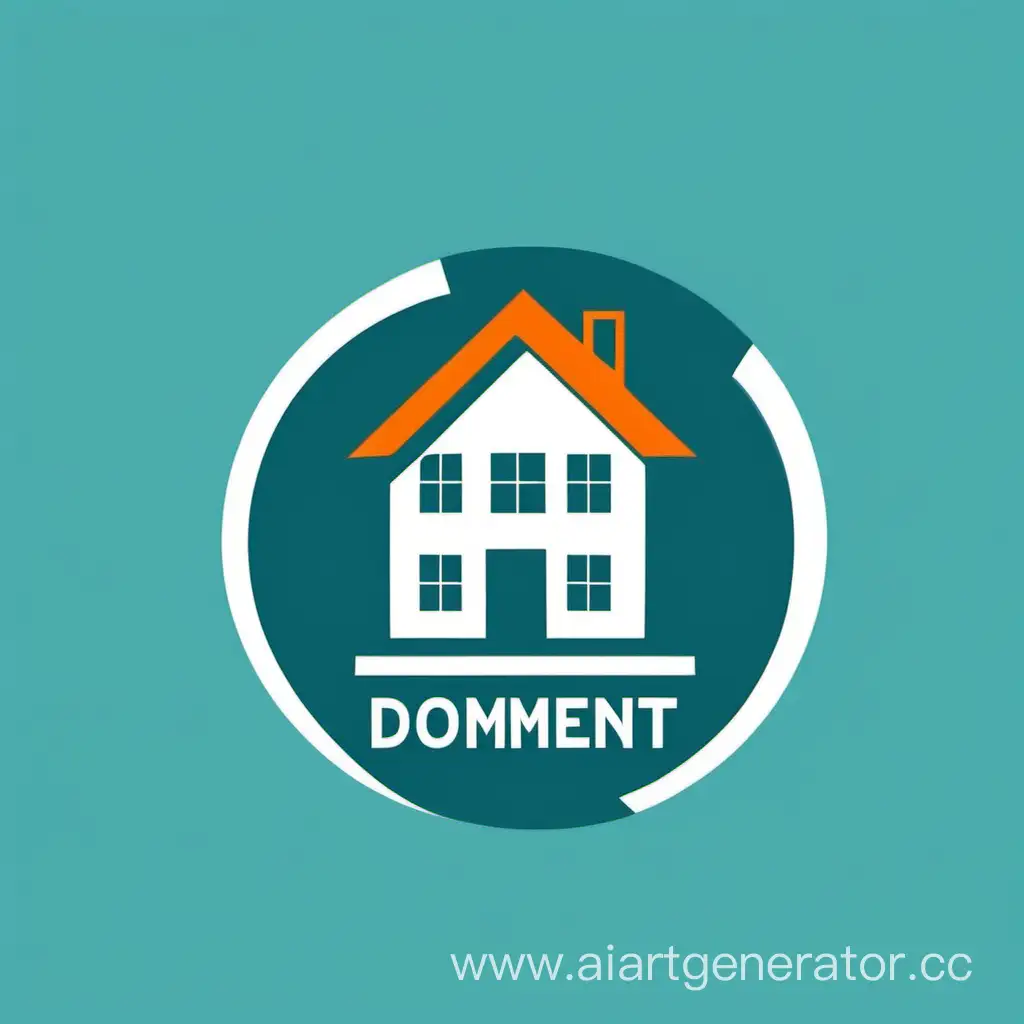 Vibrant-DomRent-Housing-Symbol-Modern-Real-Estate-Logo-in-Bright-Colors