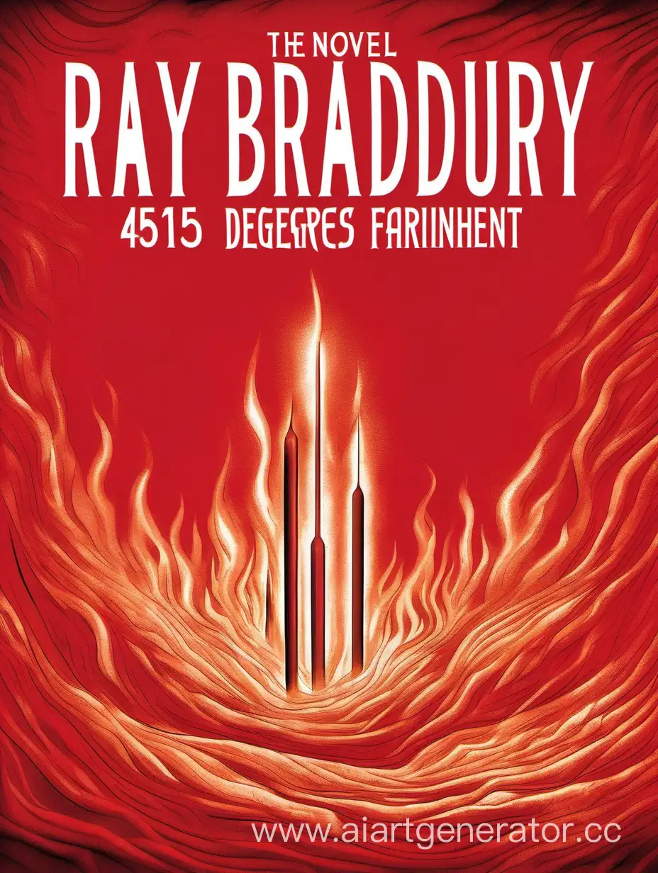Dystopian-Book-Cover-Fiery-Depiction-of-Ray-Bradburys-451-Degrees-Fahrenheit