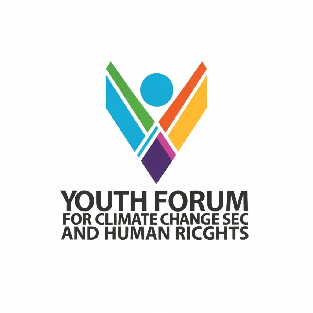a logo design,with the text "Youth Forum for Climate Change and Human Rights", main symbol:Youth, Climate resilience and Globe,Moderate,clear background