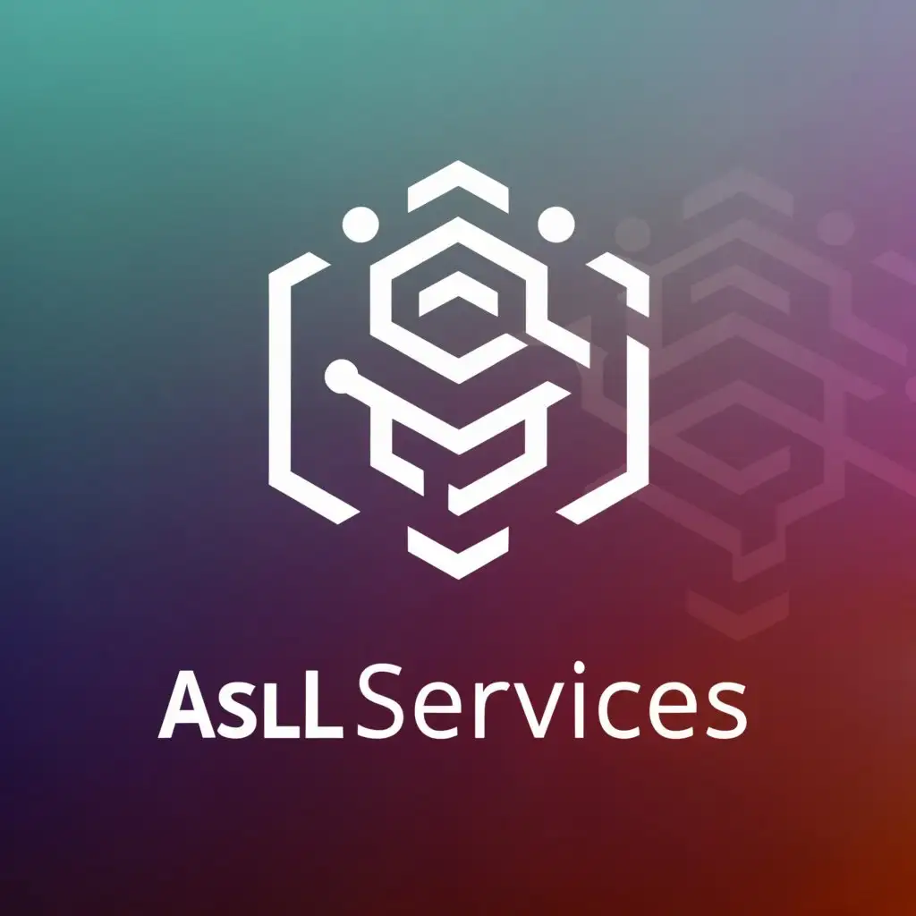 a logo design,with the text "ASL SERVICES", main symbol:IT,Moderate,clear background