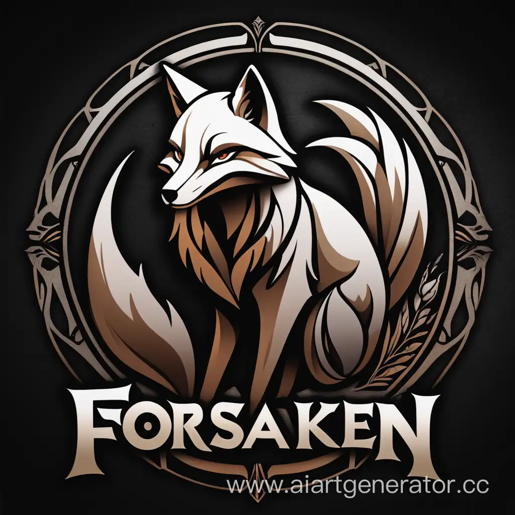 the logo for  FORSAKEN with fox