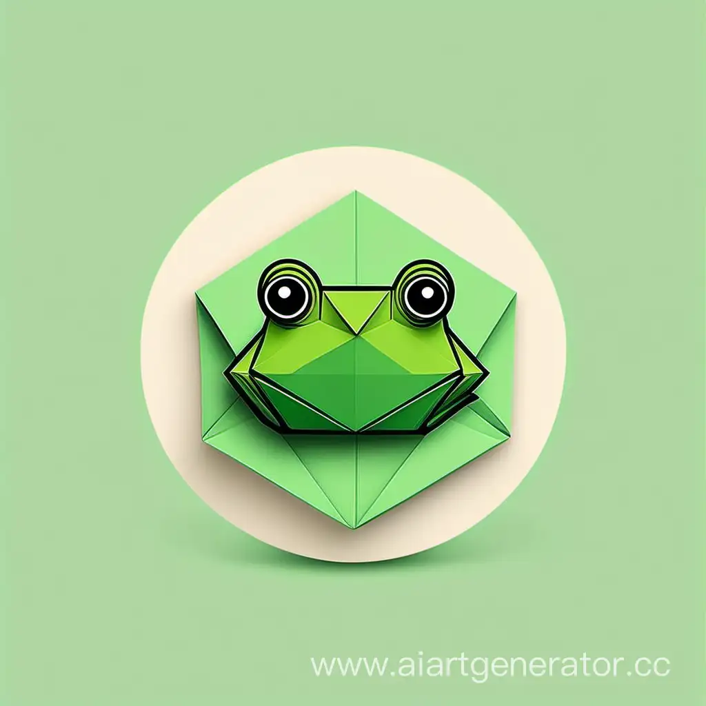 Minimalistic-Origami-Frog-Icon-for-Origami-Frogs-Company