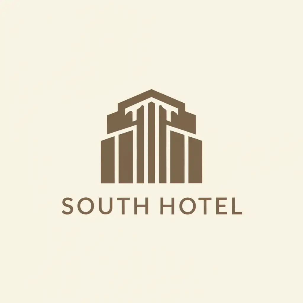 LOGO-Design-For-South-Hotel-Minimalistic-Hotel-Symbol-with-Clear-Background