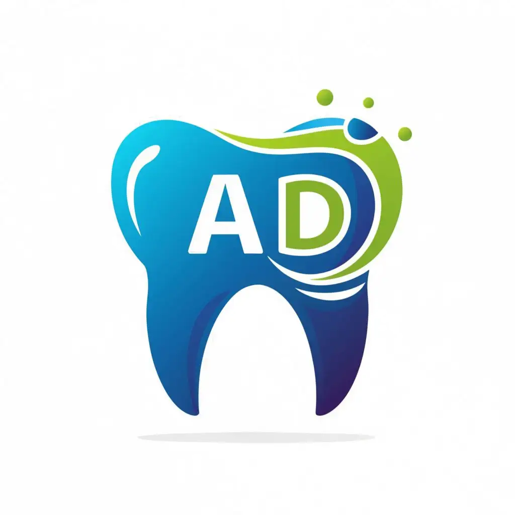 LOGO-Design-For-AD-Dental-Elegant-Tooth-Symbol-with-Professional-Typography