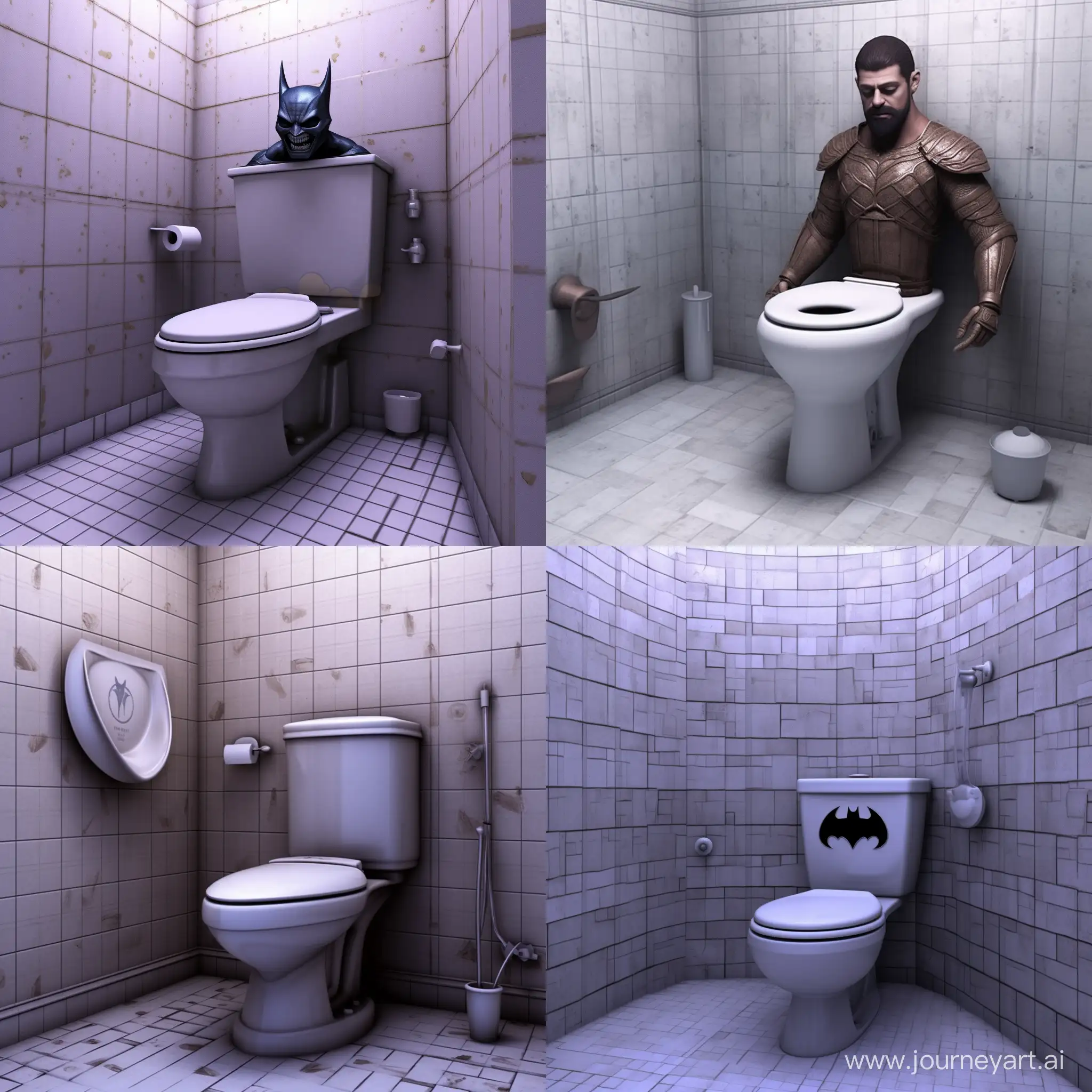 batman in middle eastern toilet