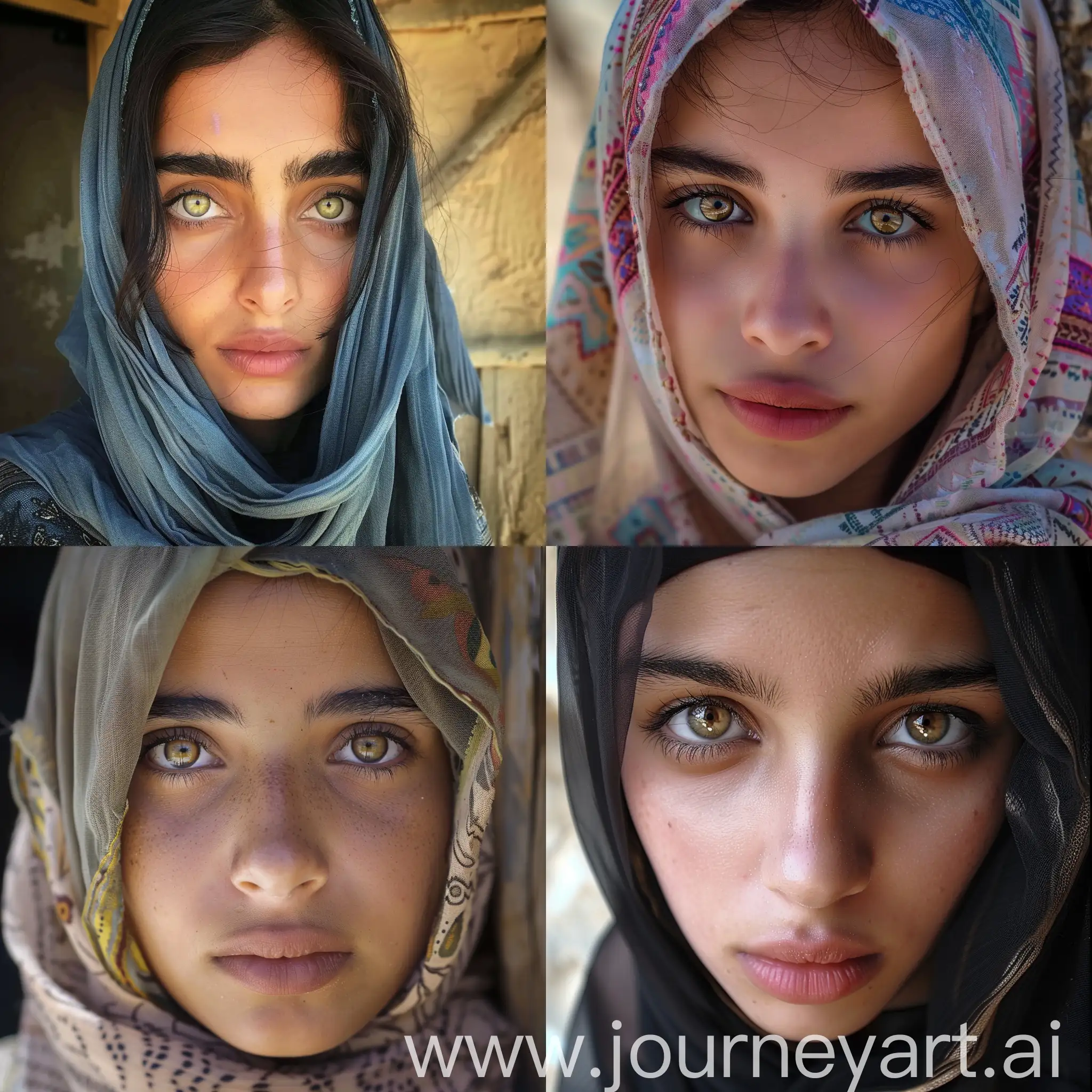 A beautiful innocent girl from Egypt with beautiful eyes