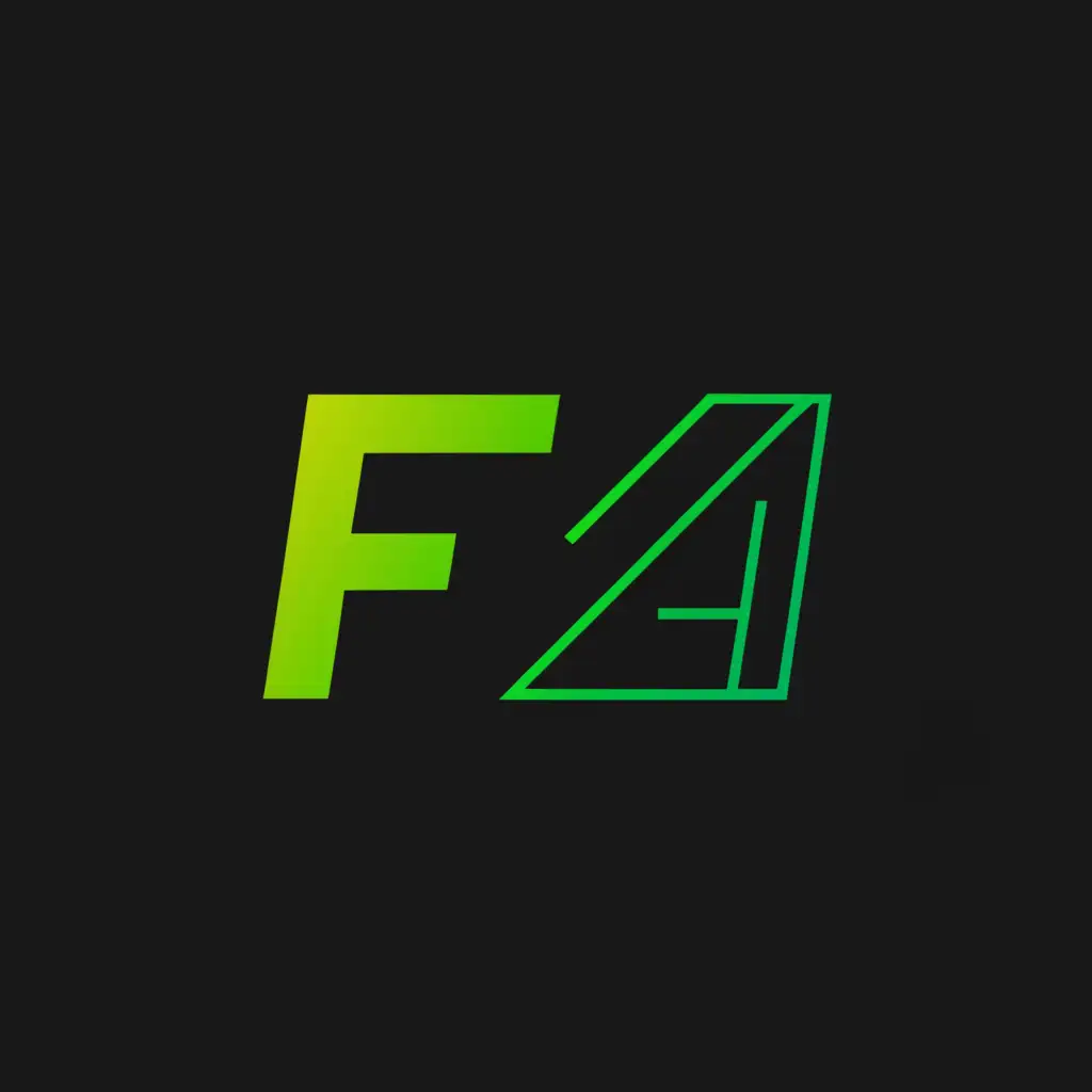 a logo design,with the text "FT 4.1", main symbol:What seems to be text written in green letters on a black background, on the black background there are some wavy stripes of dark green color,Moderate,be used in Technology industry,clear background