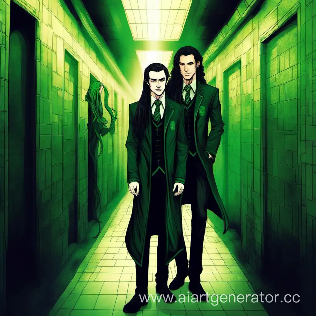 Slytherin-Duo-Mysterious-Encounter-in-the-Corridor