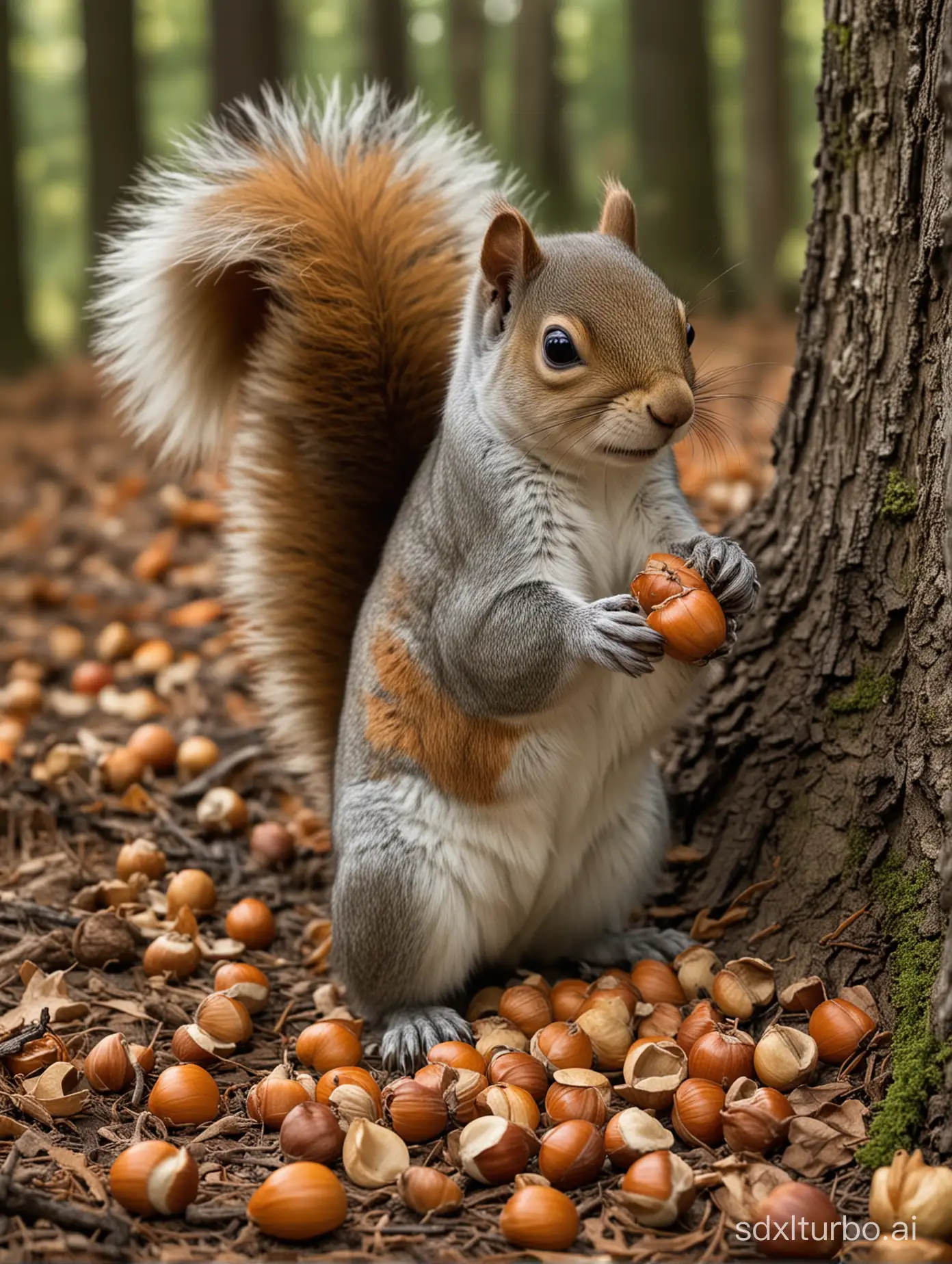 Lili-the-Squirrel-Gathering-a-Bounty-of-Forest-Fruits-and-Nuts