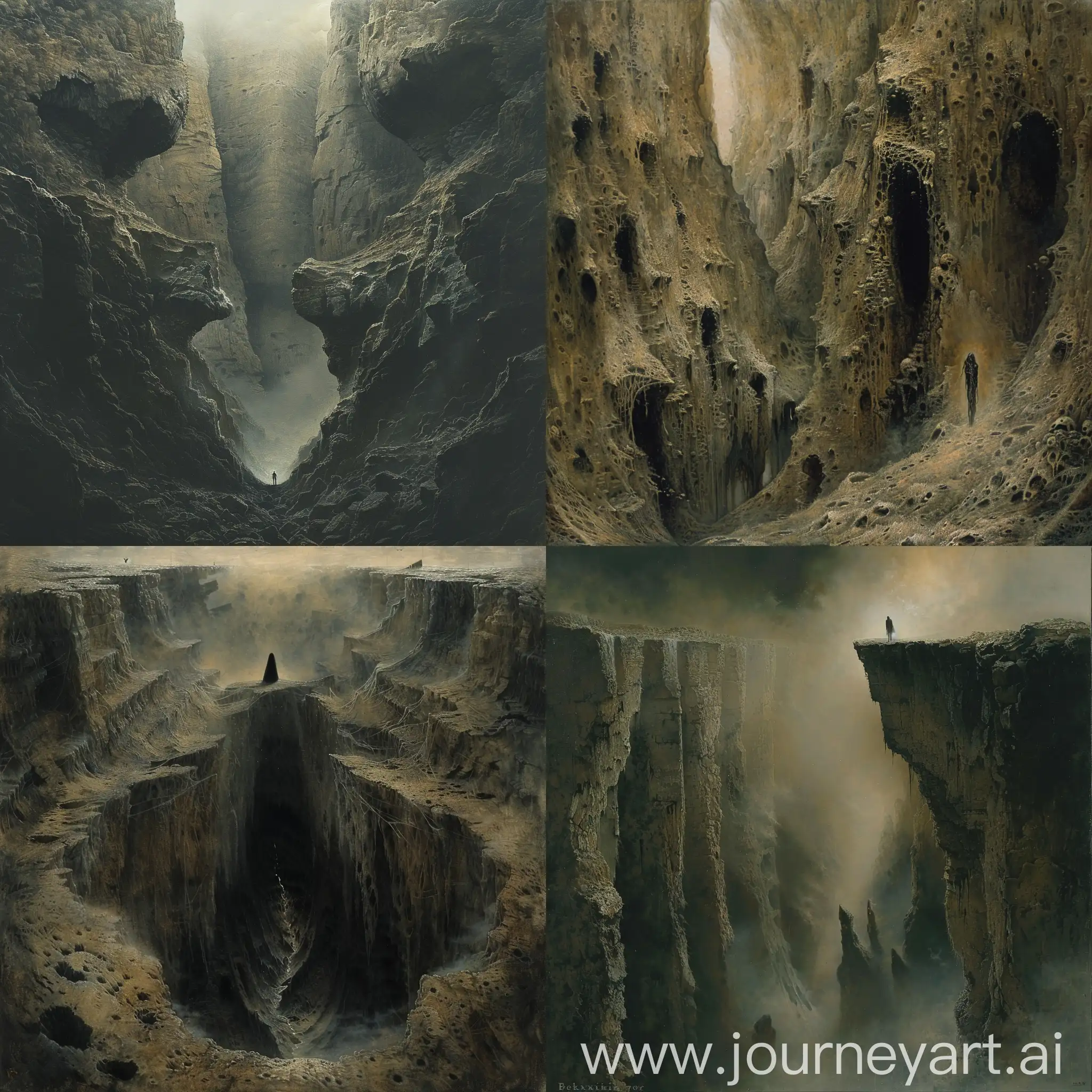 Terrified-Figure-Amidst-Haunting-Gorges-Beksinski-Inspired-Dark-Art