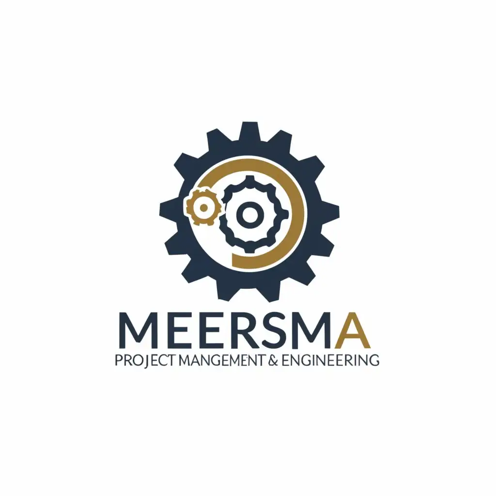 a logo design,with the text "Meersma project management & engineering", main symbol:Planetary gears on calendar,Minimalistic,clear background