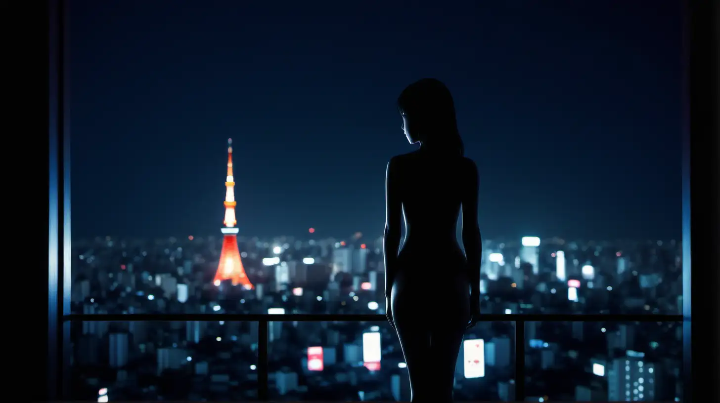 Mesmerizing Japanese Beauty Illuminated in the Night Cityscape