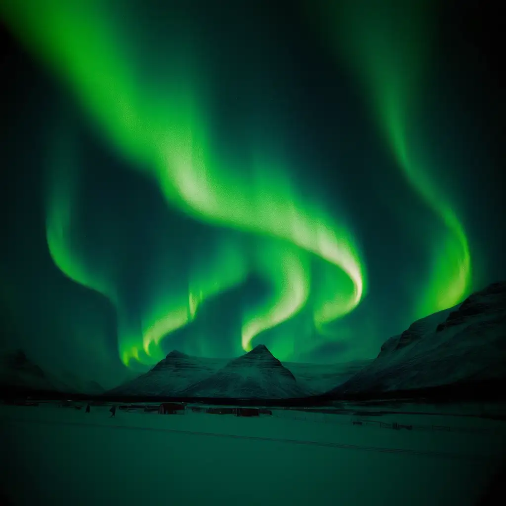 Mesmerizing Northern Lights Illuminating Arctic Landscape