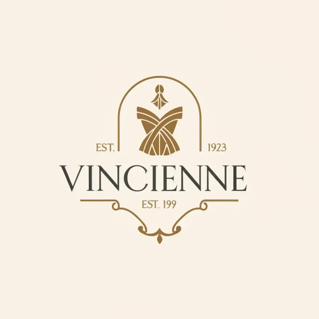 a logo design,with the text "Vincienne", main symbol:Haute couture ,Moderate,be used in Retail industry,clear background