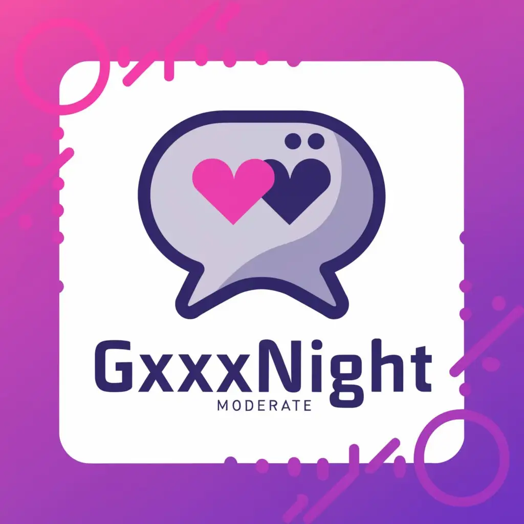 a logo design,with the text gxxxnight, main symbol:Online Girls Chat with Boys,Moderate,clear background