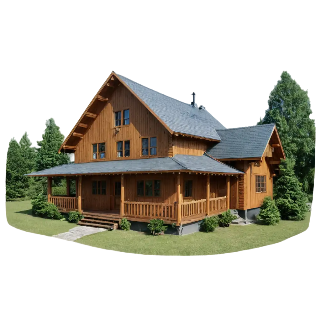 Country-Wooden-House-in-HighResolution-PNG-Capturing-Rustic-Elegance-for-Various-Visual-Needs