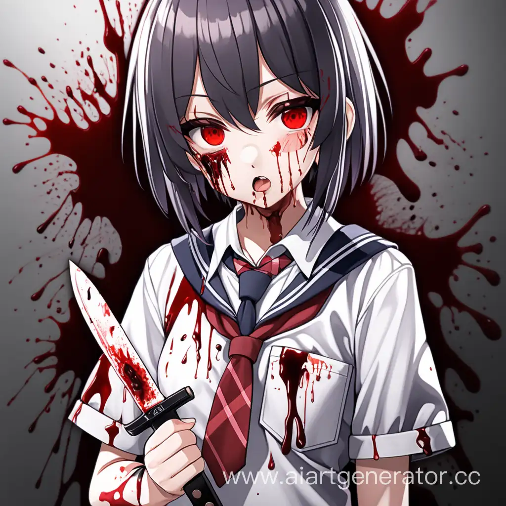 Sinister-Anime-Yandere-Sister-in-School-Uniform-with-Bloodied-Knife