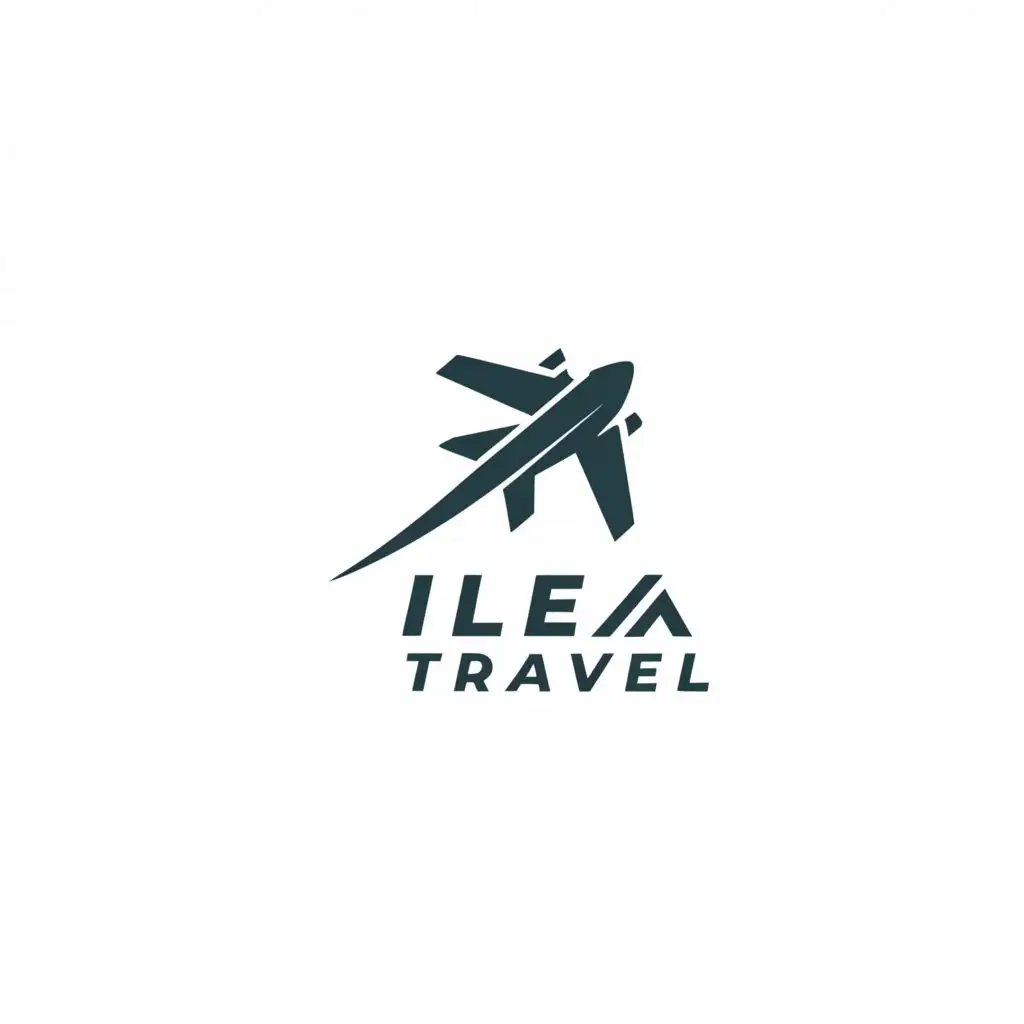 a logo design,with the text "Ilea
Travel
", main symbol:✈️🛫,Moderate,be used in Travel industry,clear background