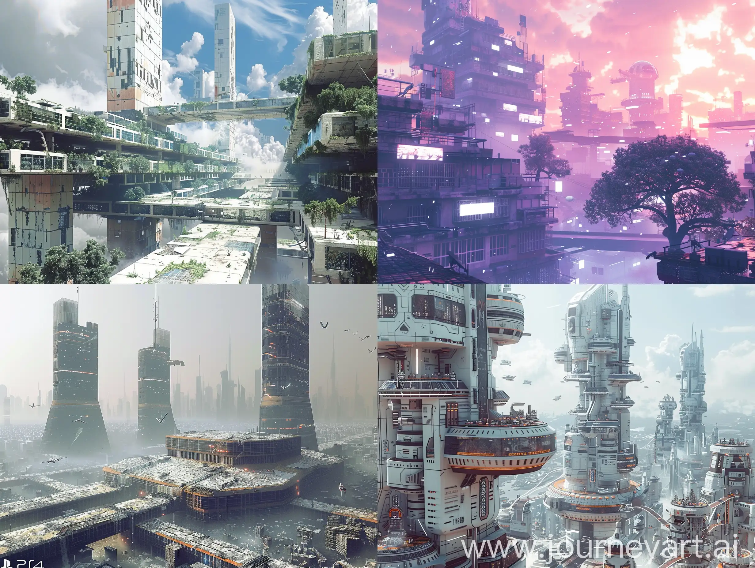 Futuristic-Cityscape-Blending-Retro-and-Modern-Aesthetics-in-Y2K-Nostalgia