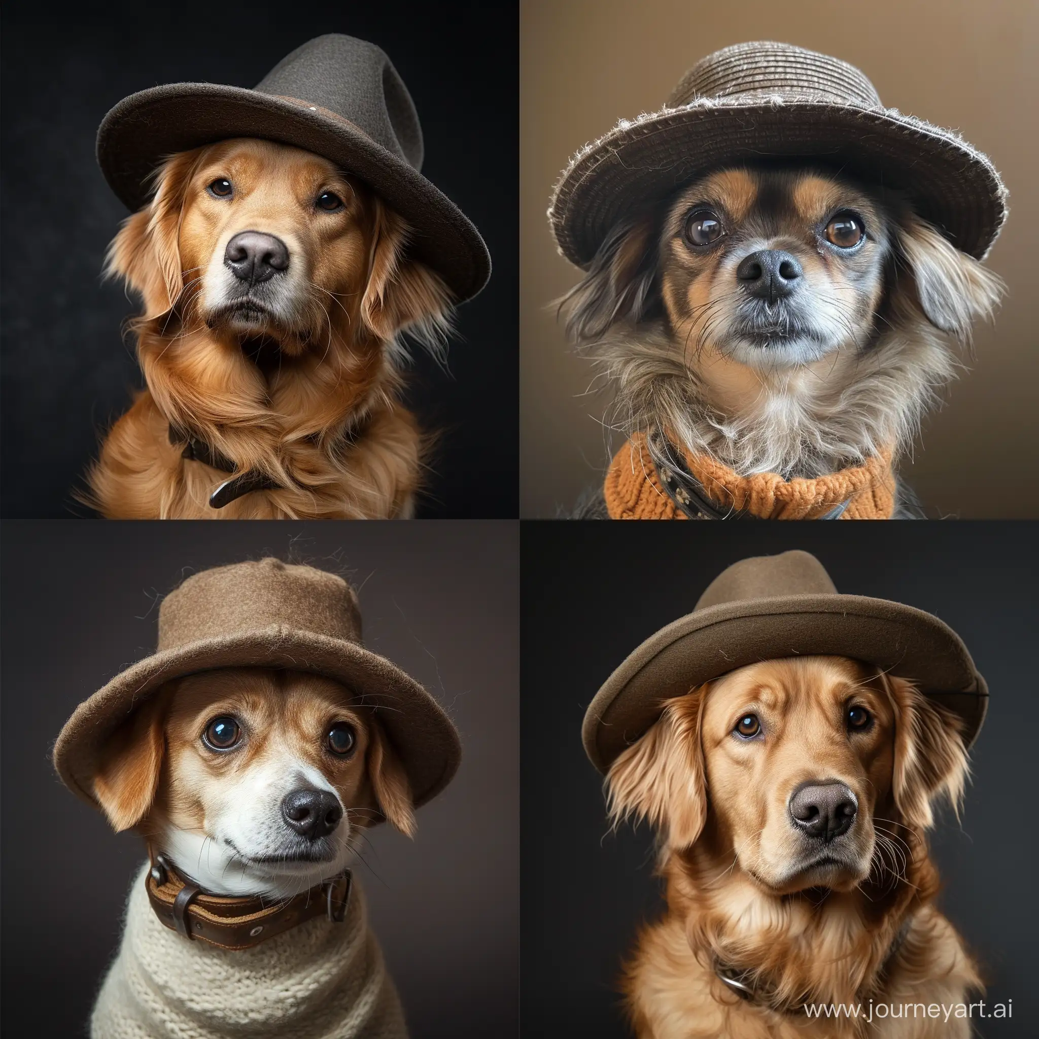 Adorable-Dog-Wearing-a-Stylish-Hat